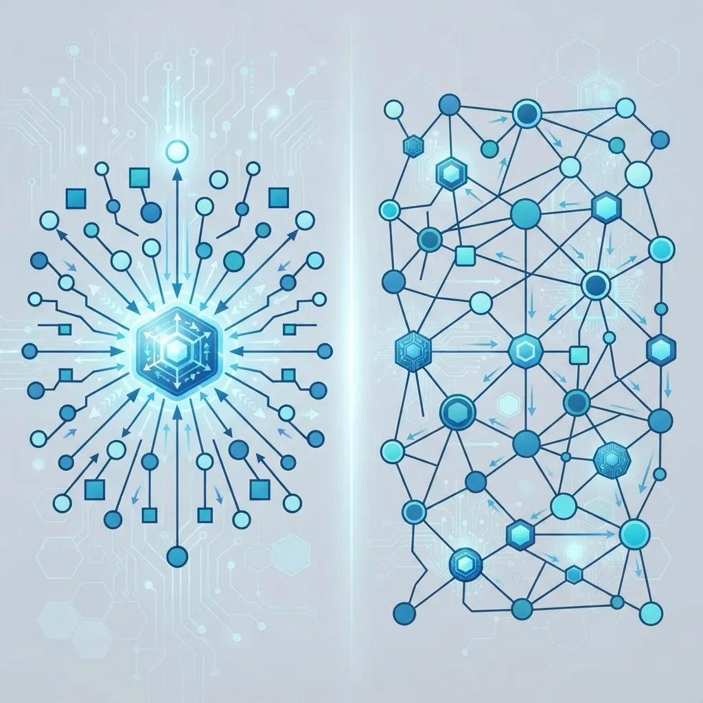 Centralized versus decentralized AI decision making