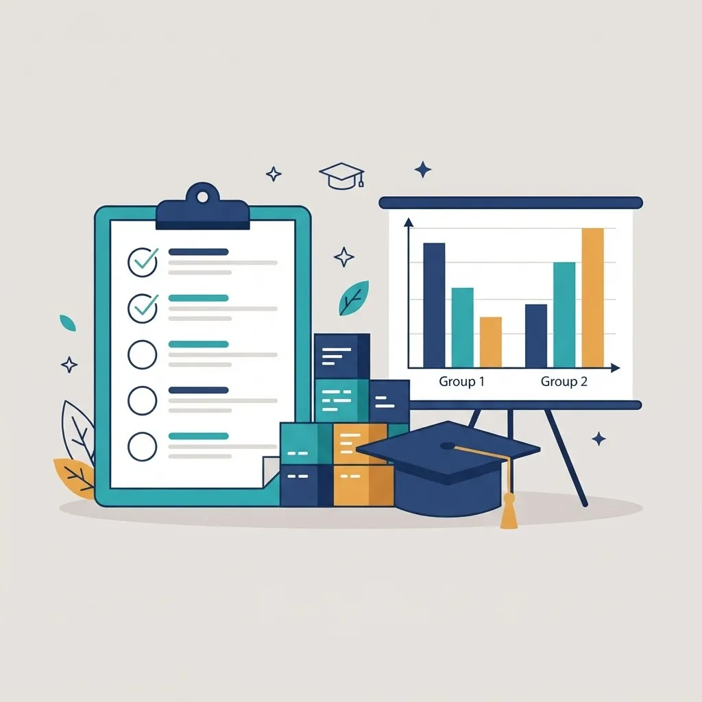 Illustration of degree requirement checklists and credit comparison