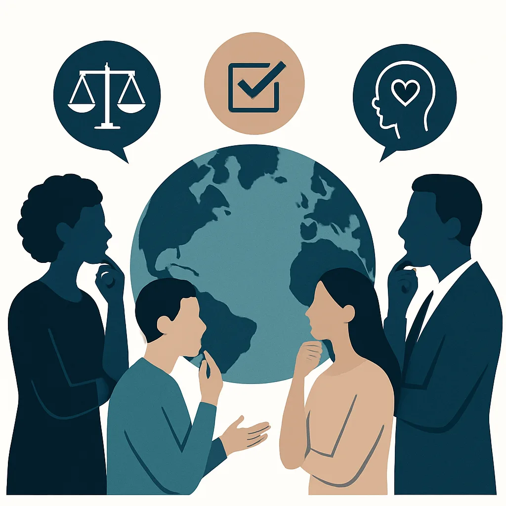 Contemporary moral issues overview illustration