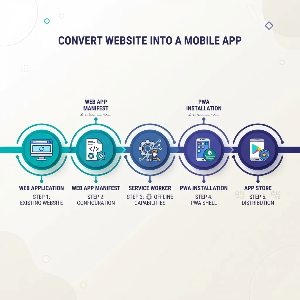 Steps to convert a web app to a mobile app