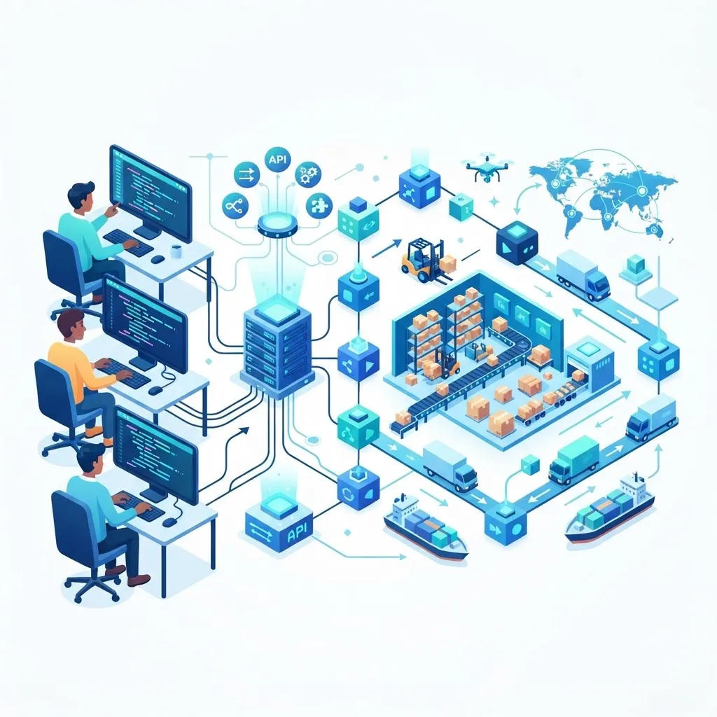Custom supply chain software development cost illustration