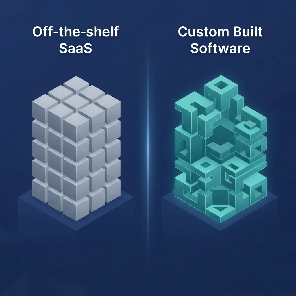 Comparison of off-the-shelf software versus tailored custom application modules