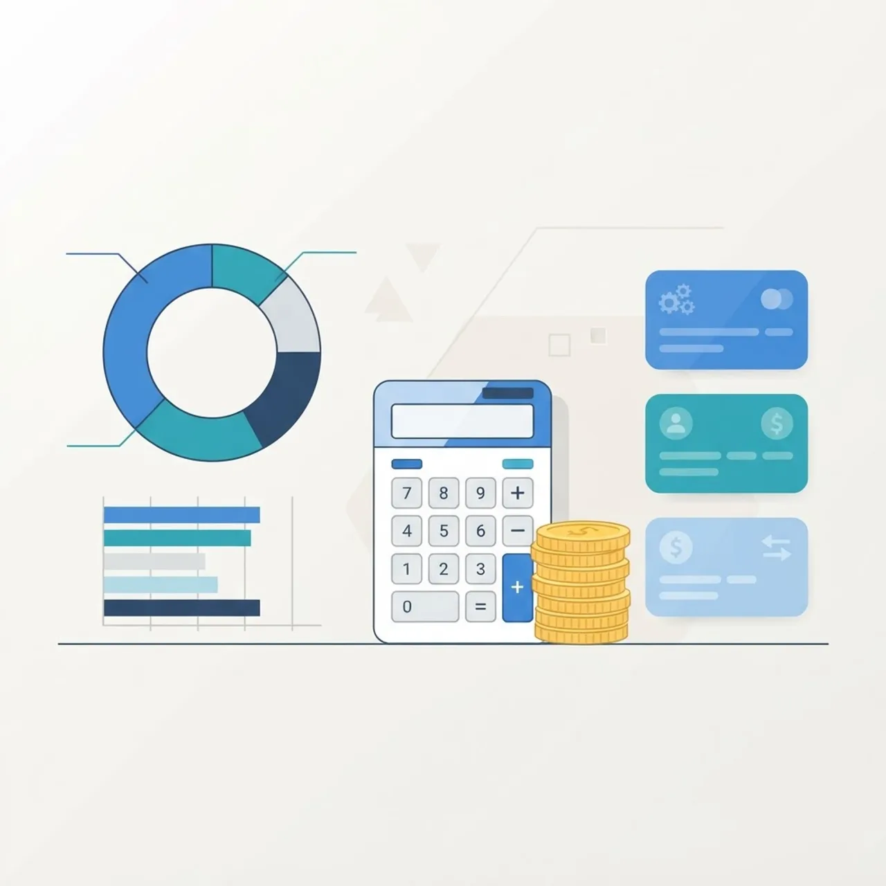 Custom web application cost breakdown chart
