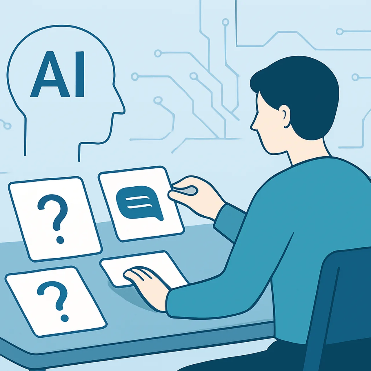 Designing artificial intelligence questionnaire questions with idea cards