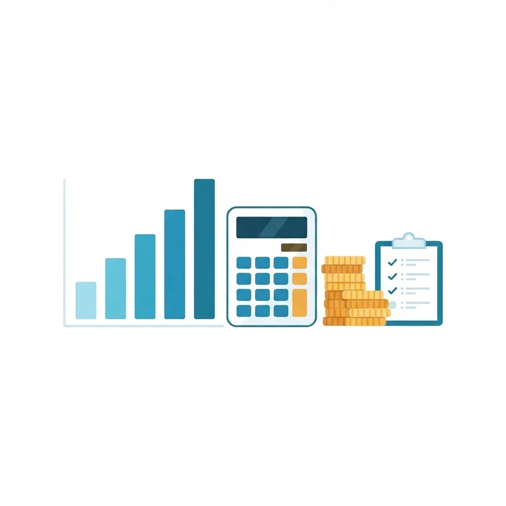 Cost factor breakdown chart for a desktop software development project
