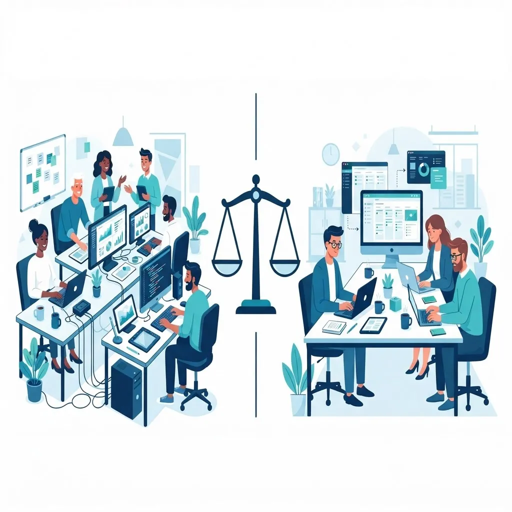 Comparison between hiring a digital marketing agency and building an in-house team