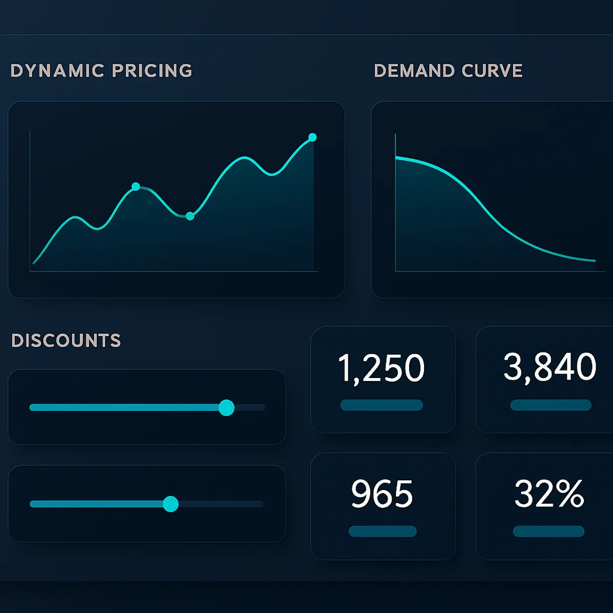 Dynamic pricing algorithm dashboard