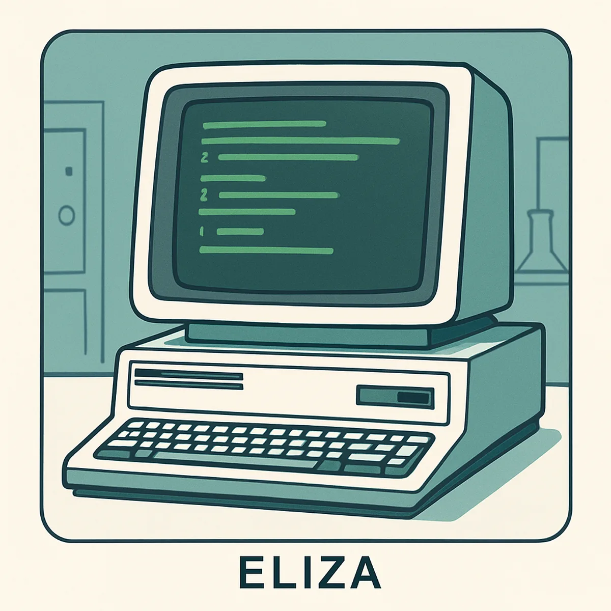 Original 1966 ELIZA chatbot terminal