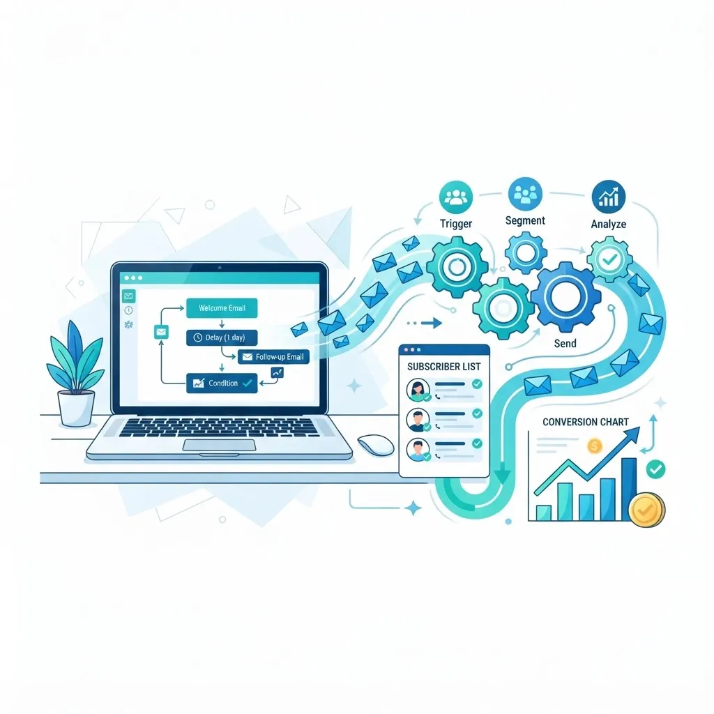 Email marketing automation workflow built for a small business