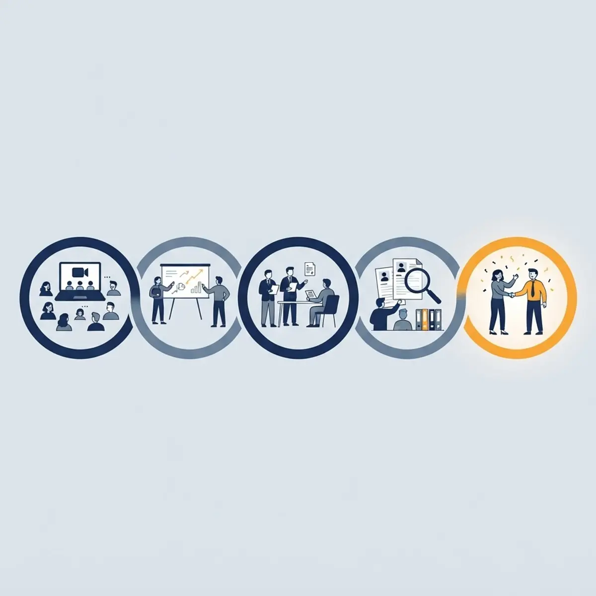 Engineering manager interview process stages diagram