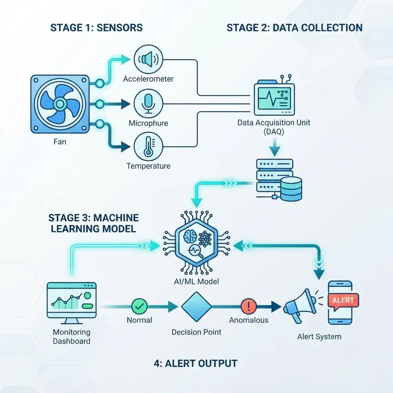 Fan anomaly detection workflow diagram