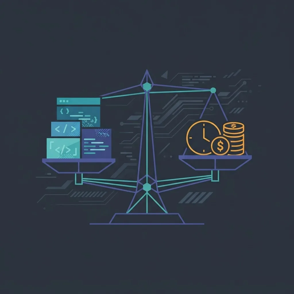 Balance scale weighing framework migration cost against engineering time