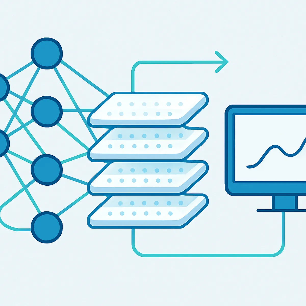 Machine learning model development illustration