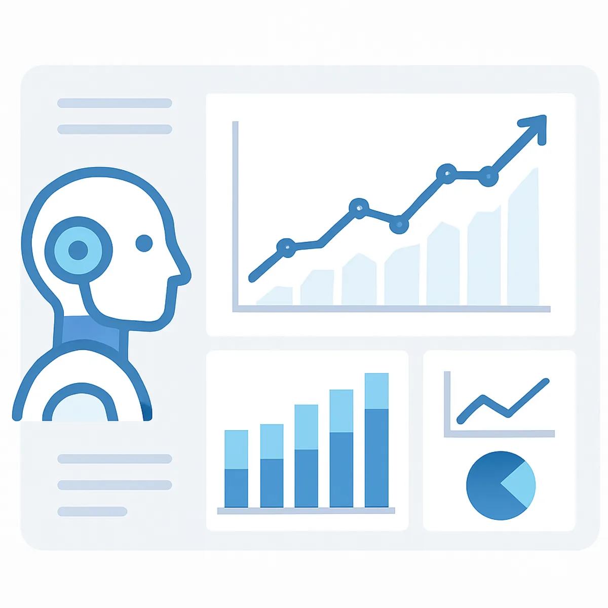 Predictive analytics dashboard illustration