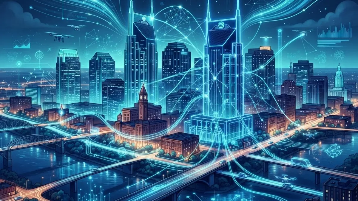 Future of AI technology transforming Nashville with connected data streams