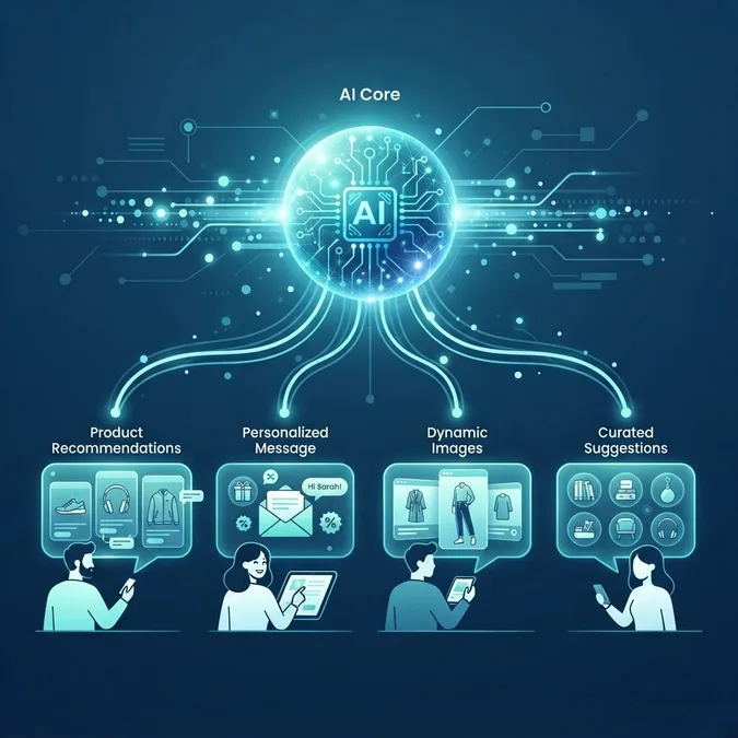 Generative AI creating personalized content