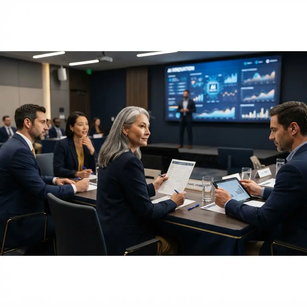 Independent judges evaluating an AI innovation