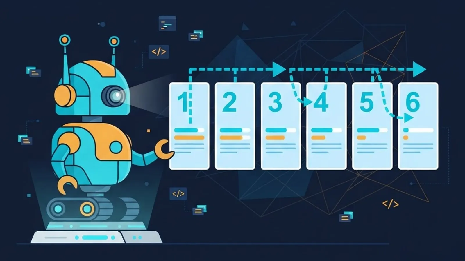 Crawler prioritizing a queue of page cards with priority indicator bars