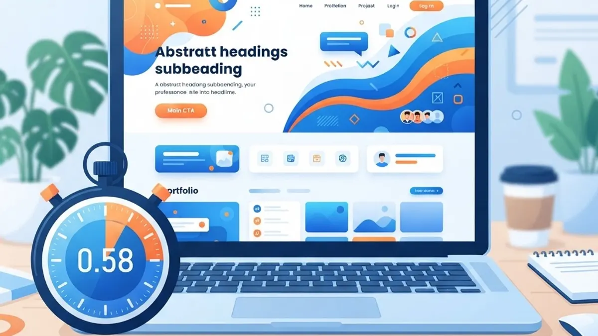 Website first impressions and graphic design illustration