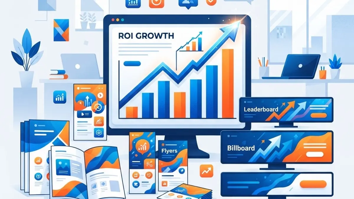 Marketing materials and ROI growth through graphic design