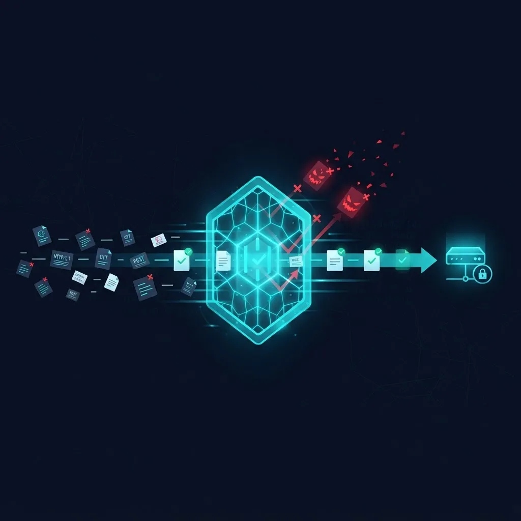 Web application firewall filtering malicious HTTP requests
