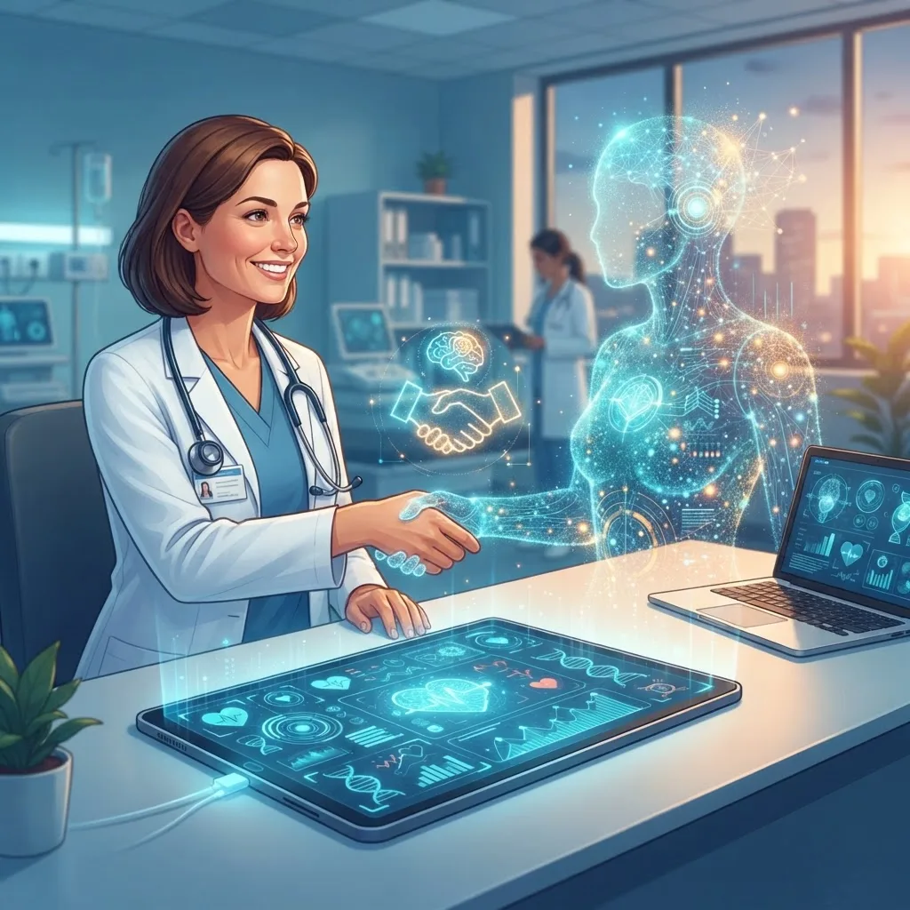 Human and AI collaboration during patient diagnosis