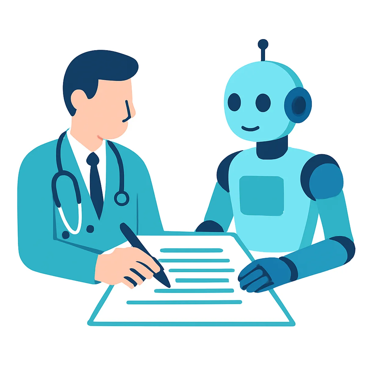 Human and AI collaboration in medical writing