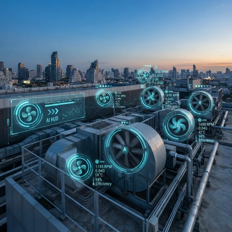 Real-time HVAC fan AI monitoring