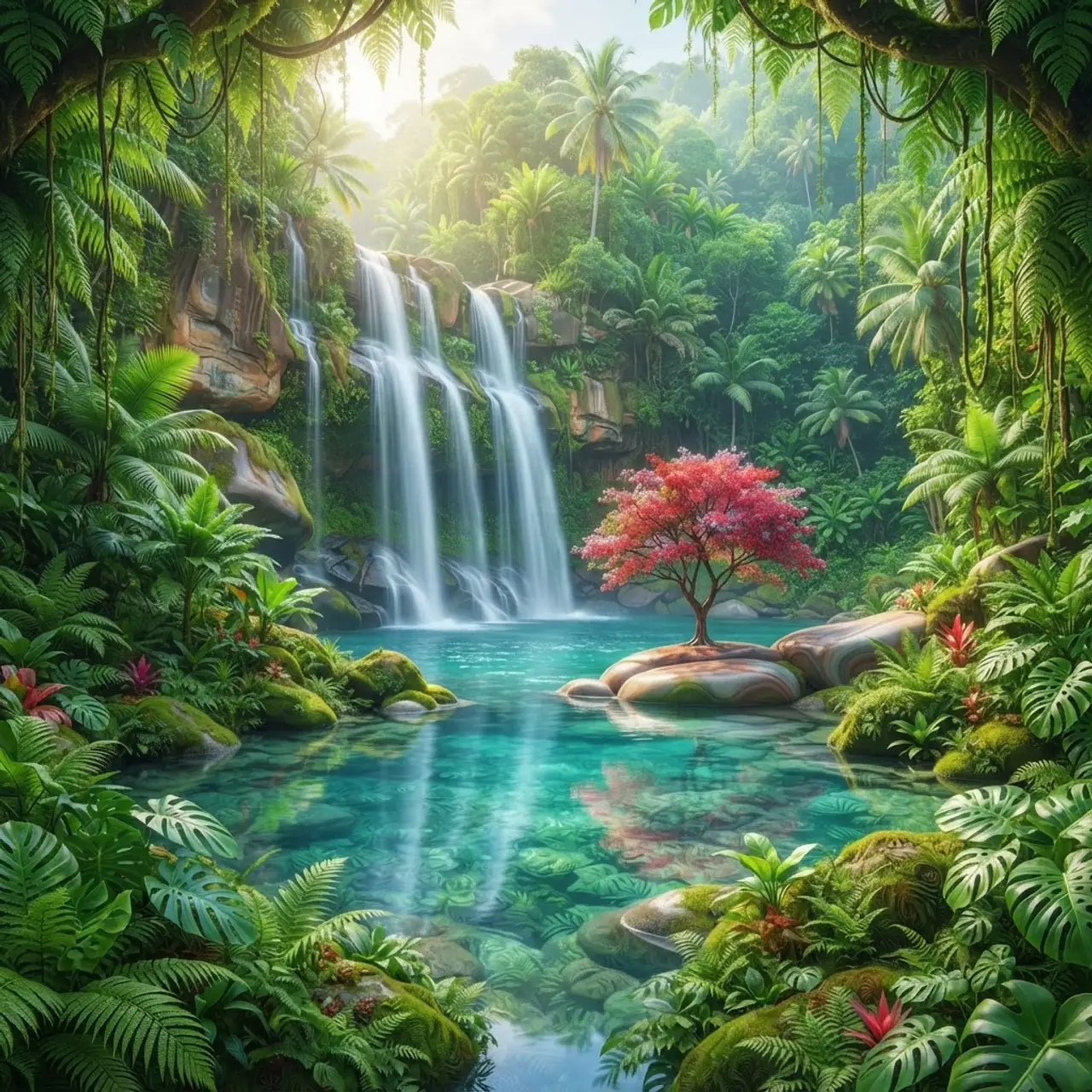 Impossible repeating landscape details created by AI