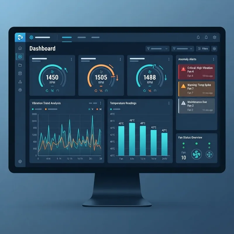 Industrial fan sensor data dashboard