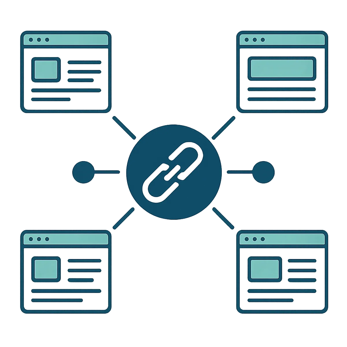 Internal linking network strategy diagram
