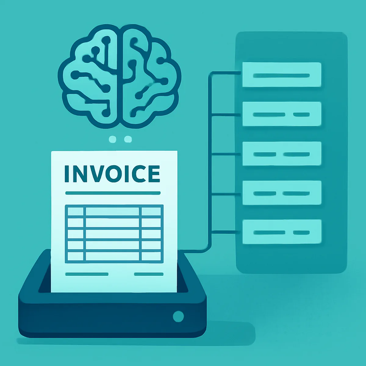 AI processing and extracting data from invoices