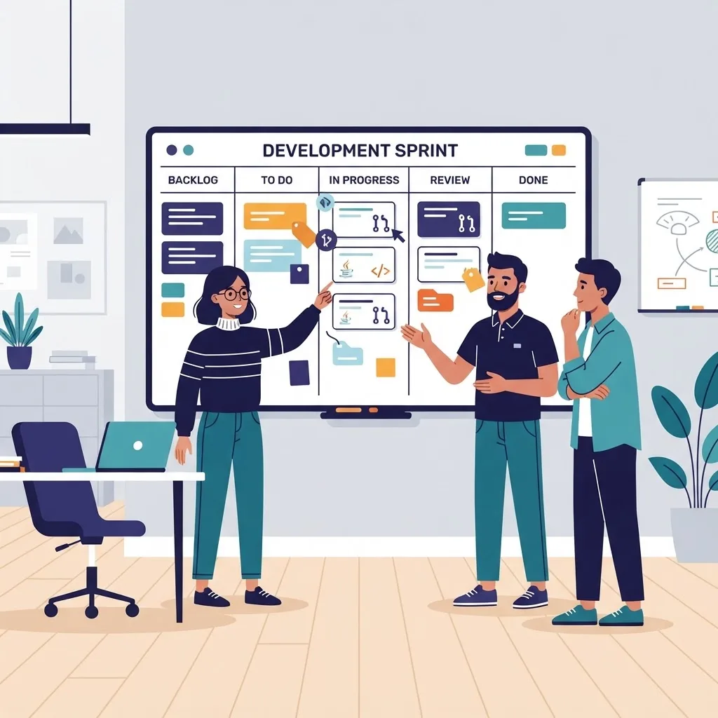Senior Java engineering team workflow and sprint collaboration