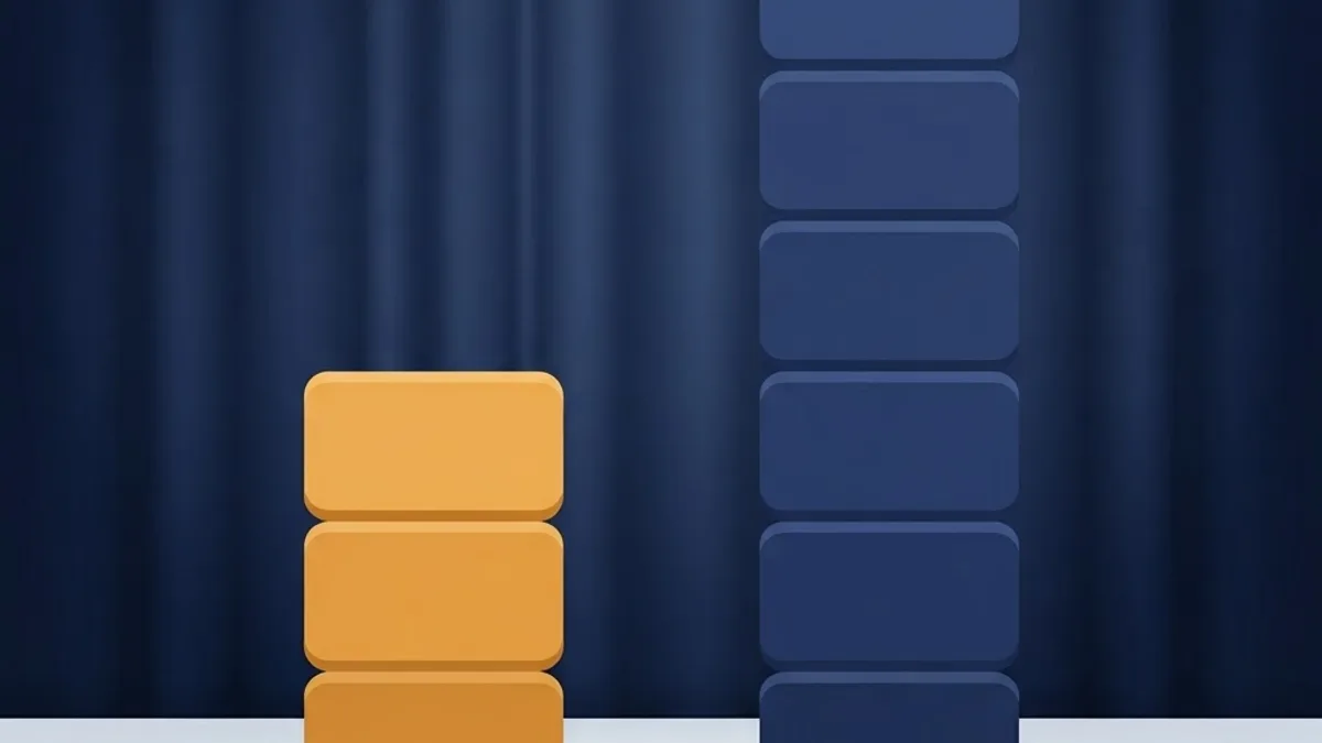 Comparison bar graphic showing Jeff Dunham show length