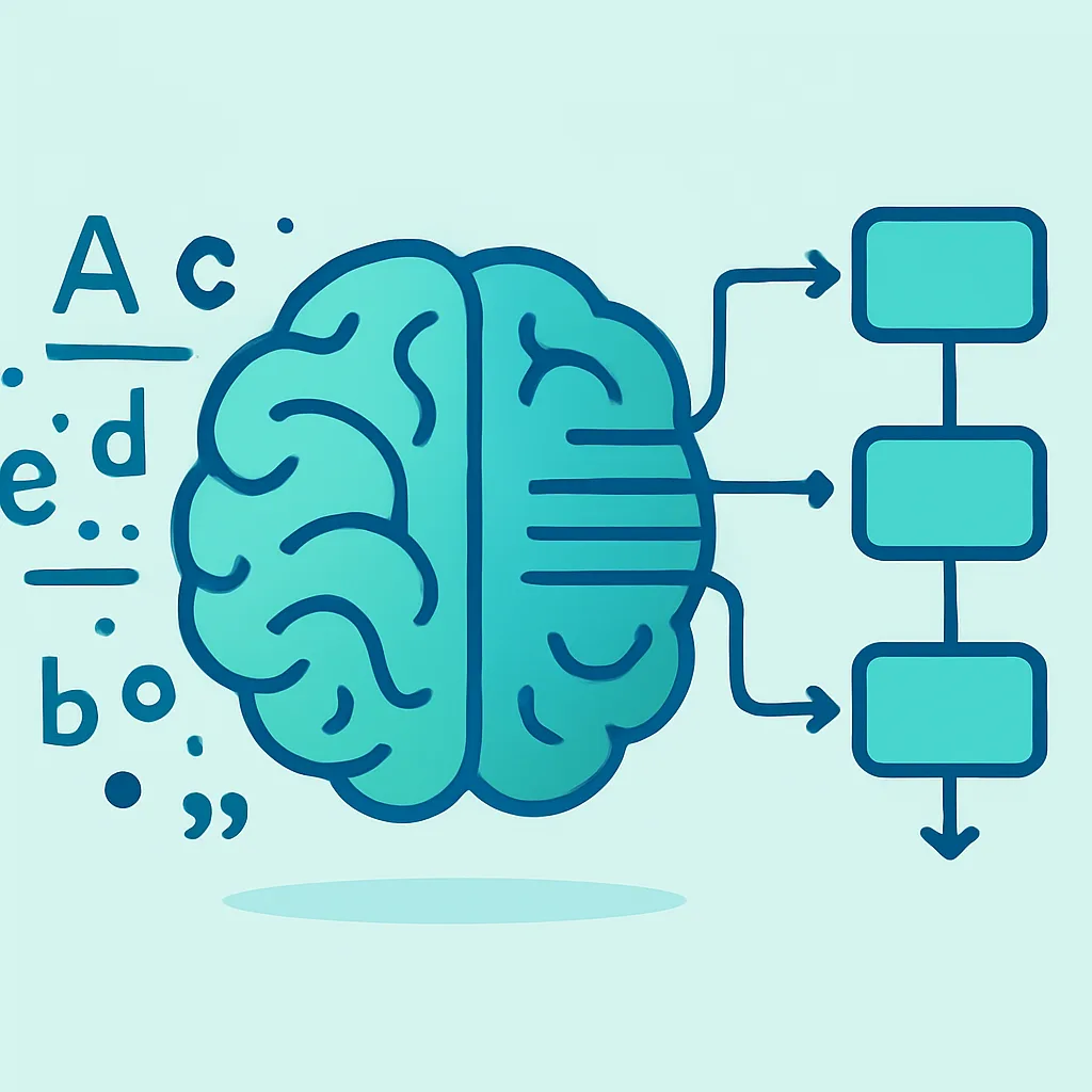 Natural language processing parsing words into structured data