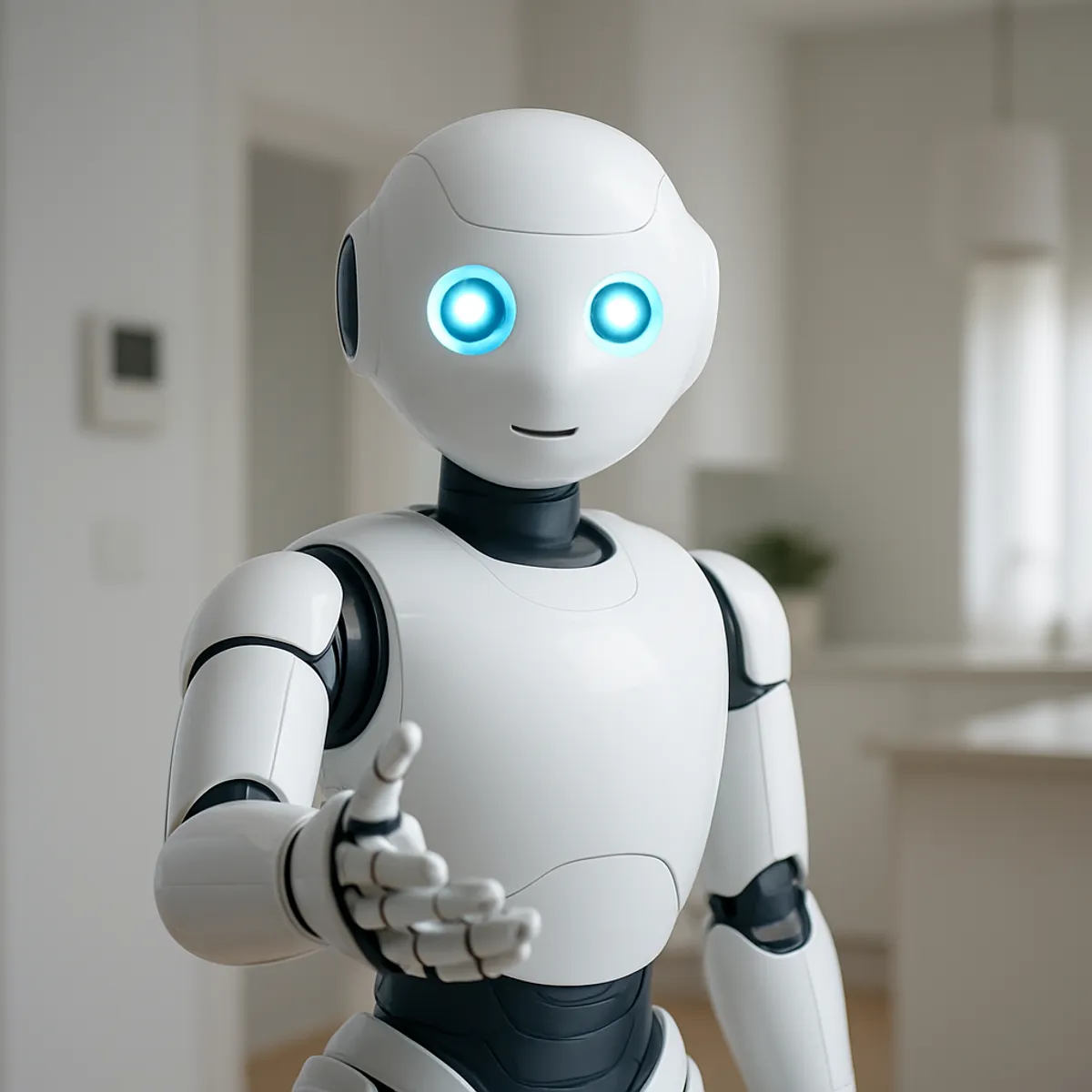 Kai AI robot interacting in a modern smart home