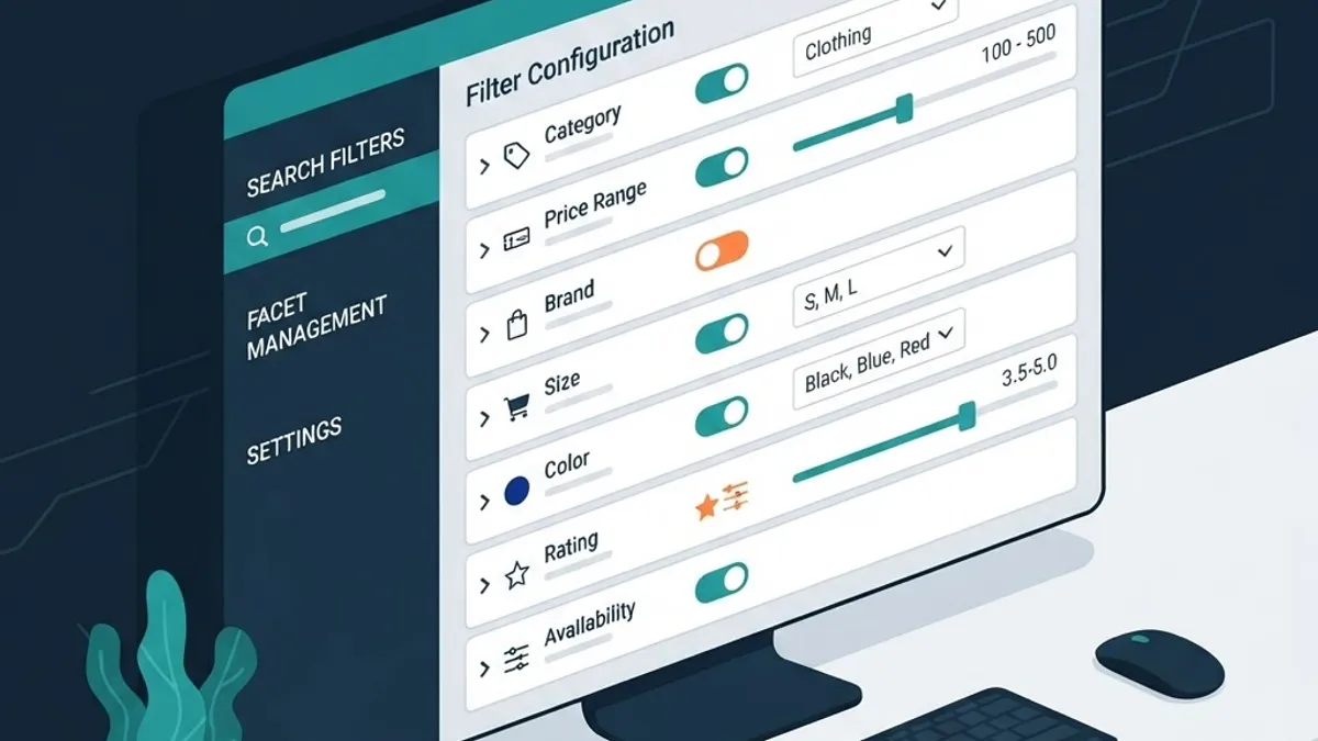 Keyword filter setup in a BigCommerce dashboard