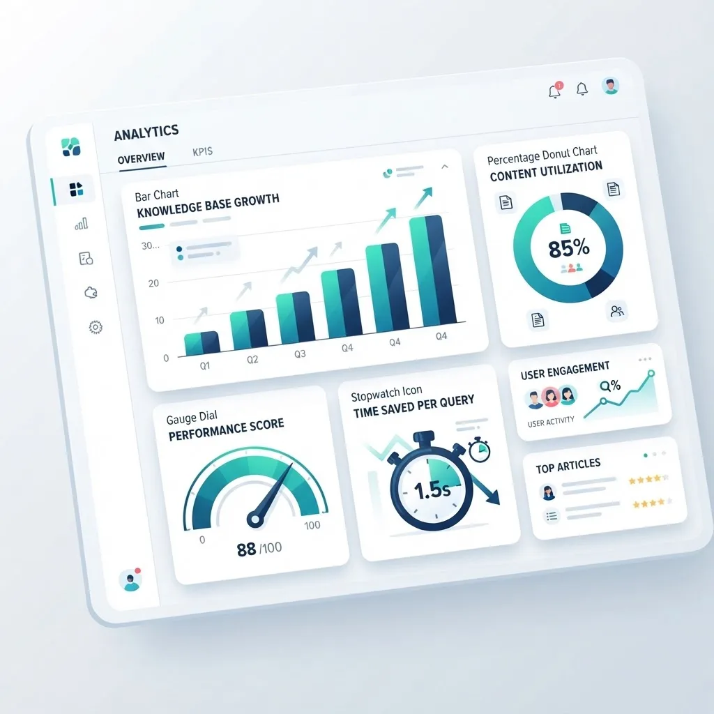 Analytics dashboard showing accuracy, time saved, and resolution metrics
