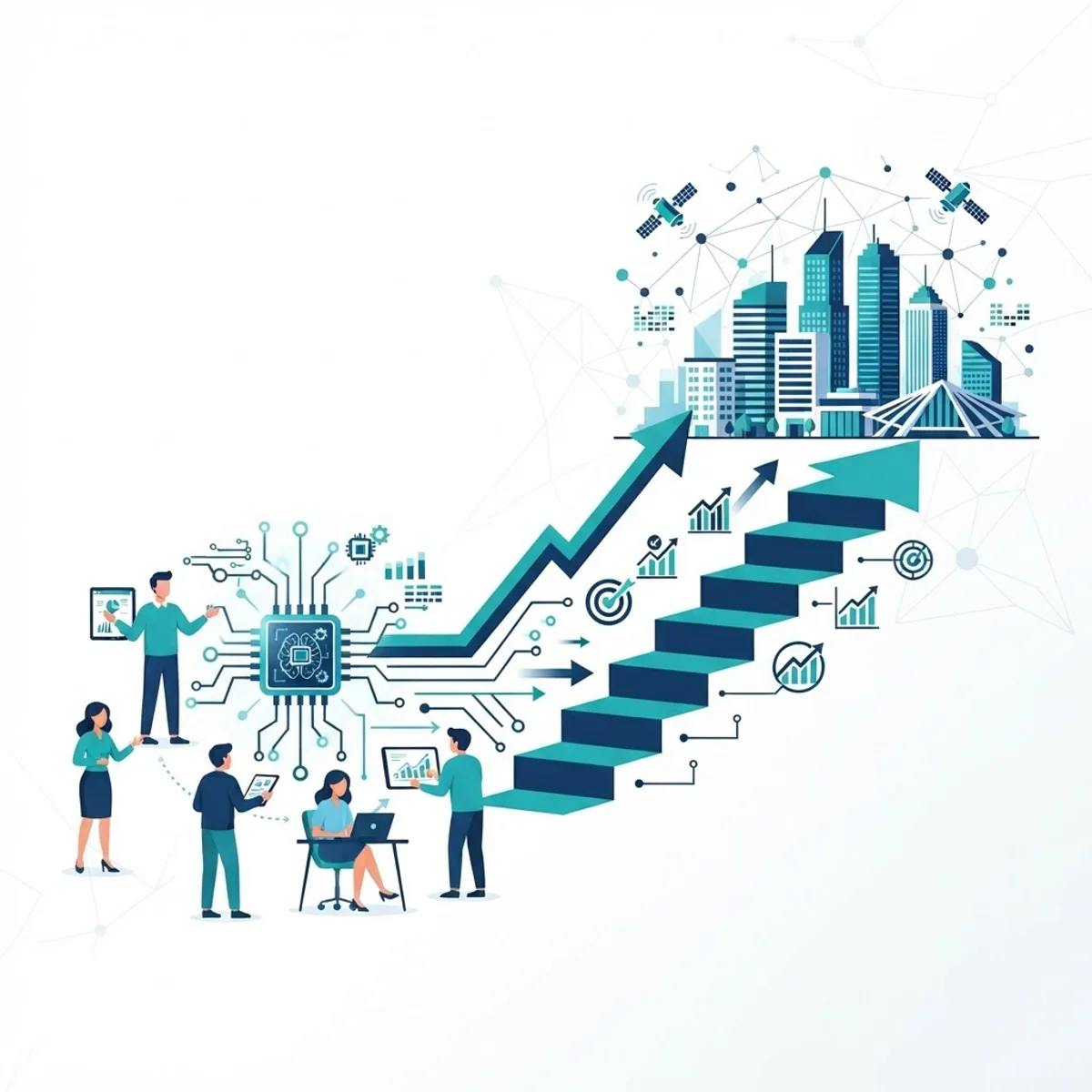 Lean AI startup scaling with a small team and automation