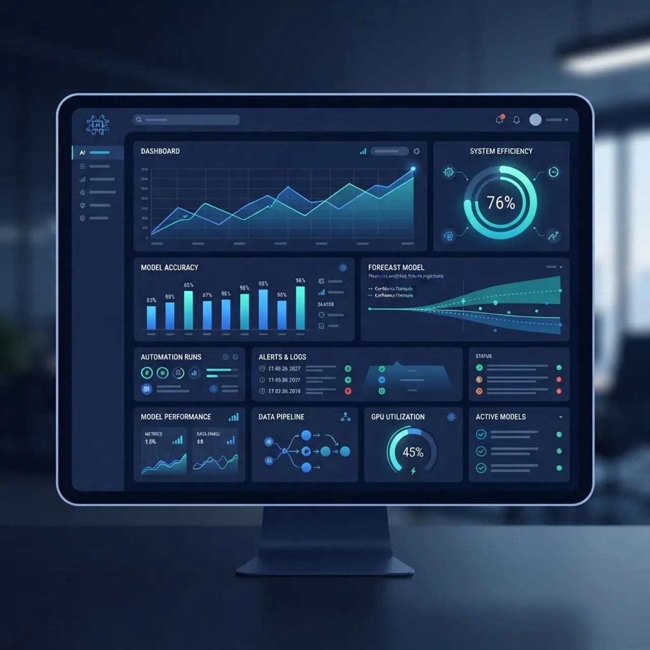 Machine learning automation analytics dashboard