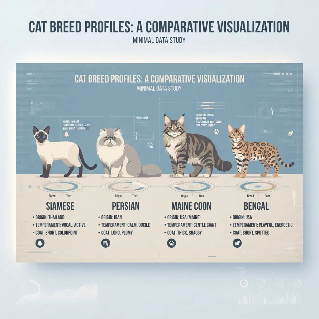 Different cat breeds compared visually
