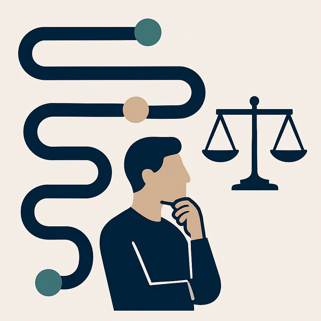 Moral decision-making process illustration