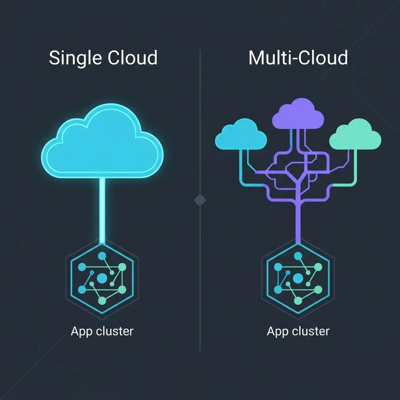 Multi-cloud versus single cloud strategy comparison