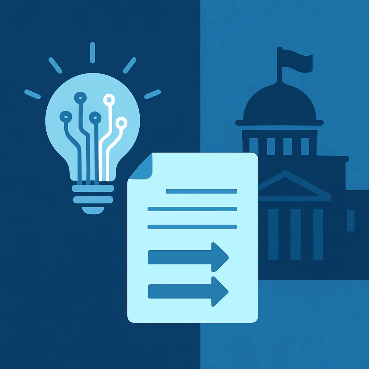 AI policy recommendations concept illustration