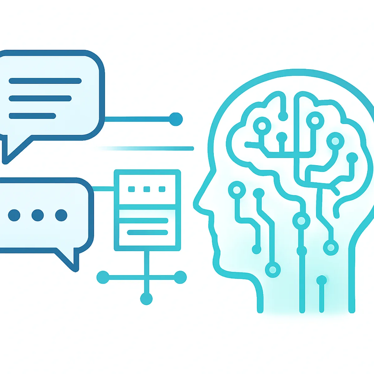 Natural language processing concept illustration