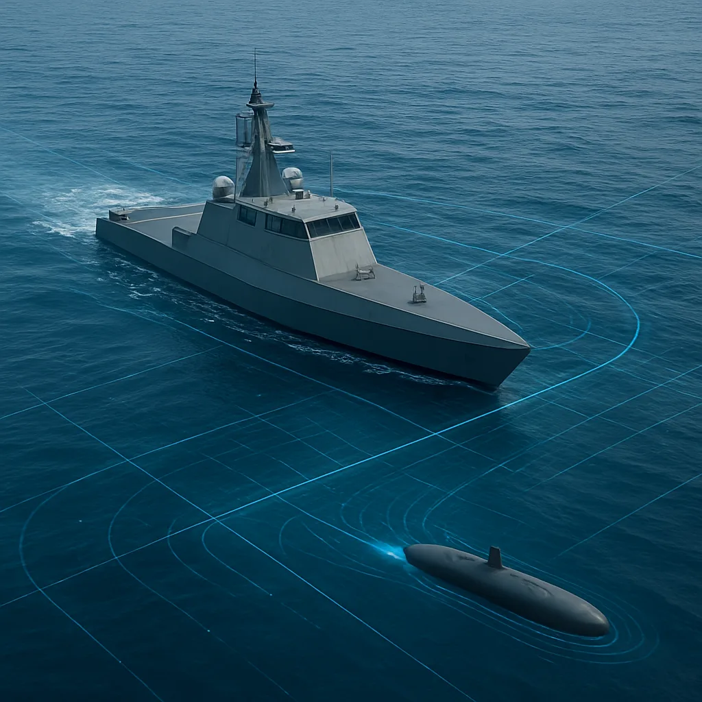 Autonomous unmanned naval vessel and underwater drone guided by AI