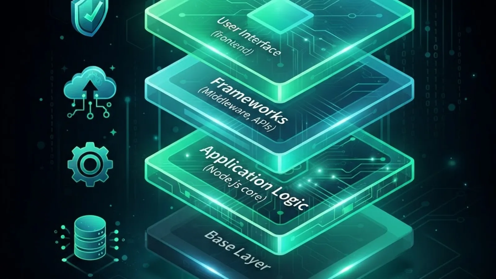 Modern Node.js tech stack layers