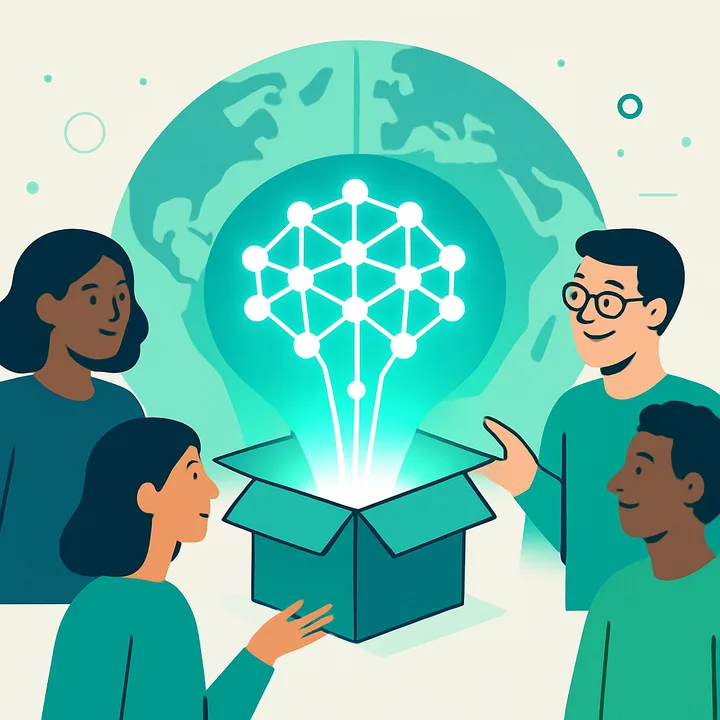 Open-source AI models shared among a developer community