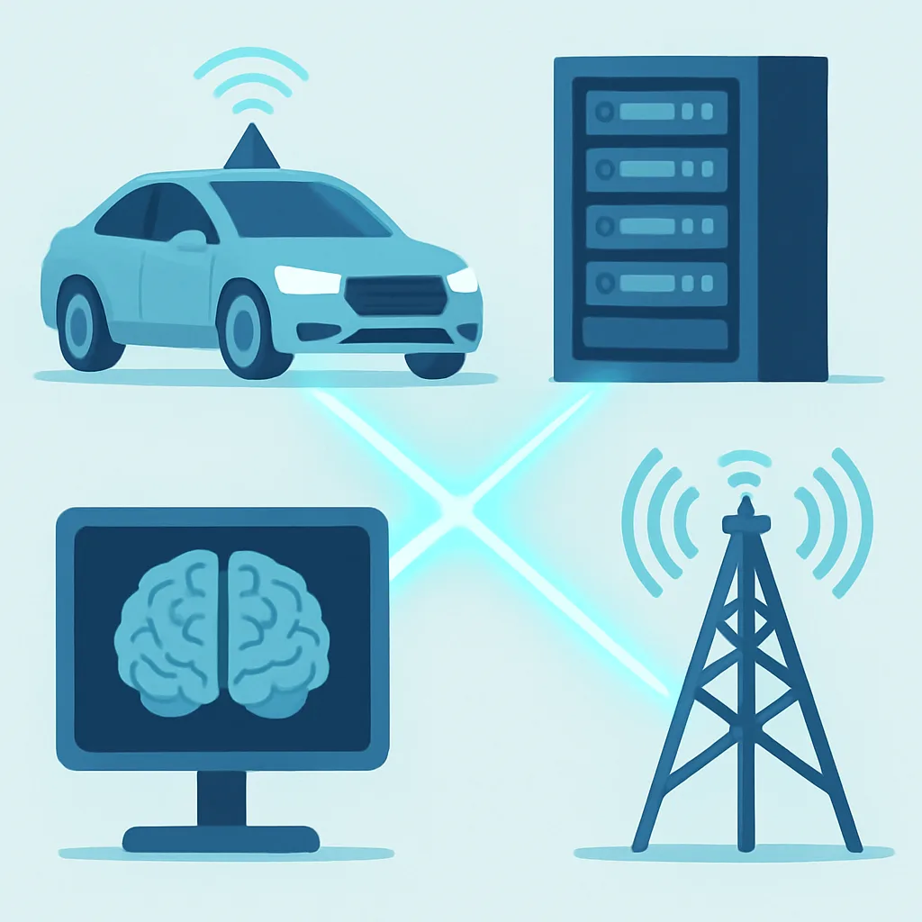 Optical AI applications across industries connected by light