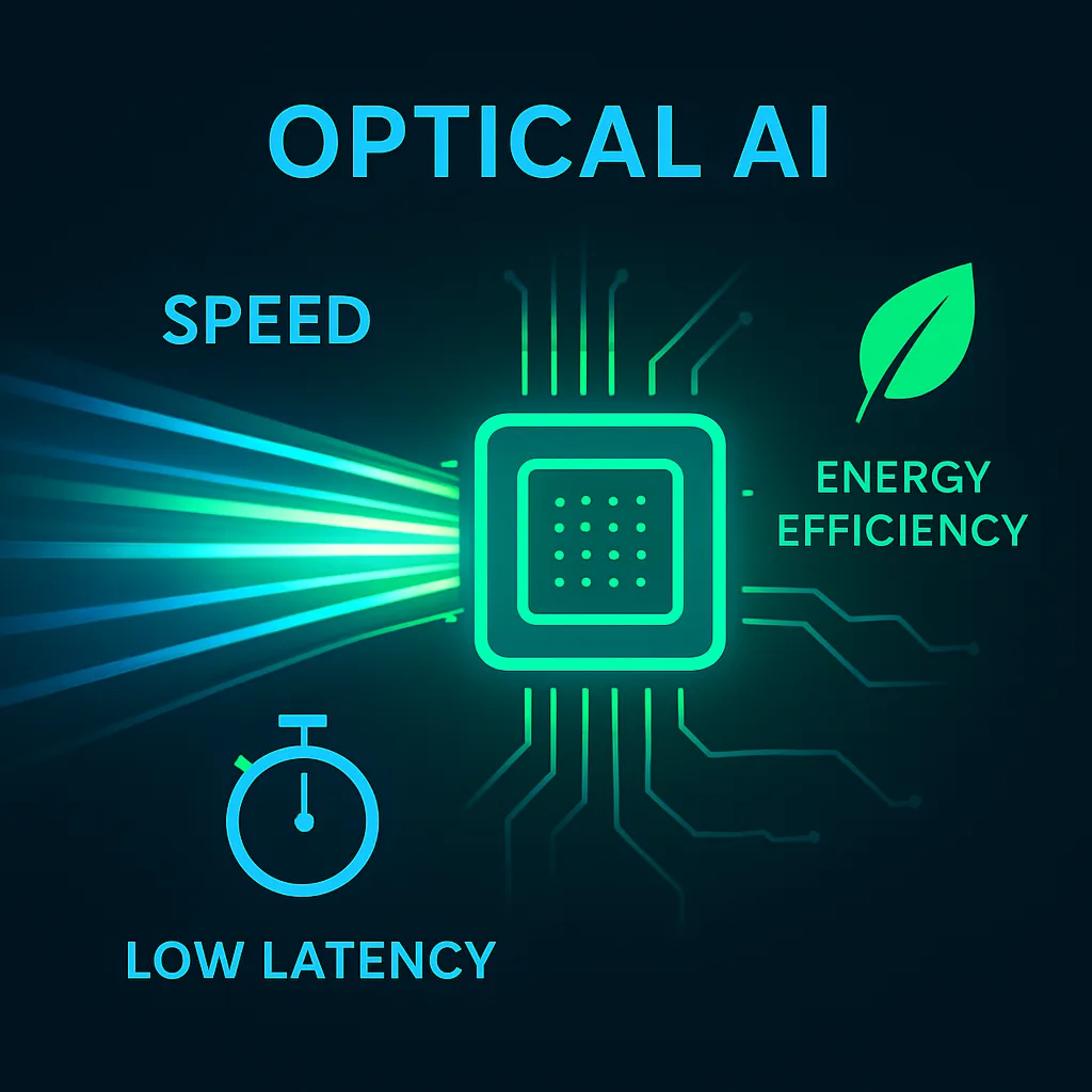Benefits of optical AI speed and energy efficiency